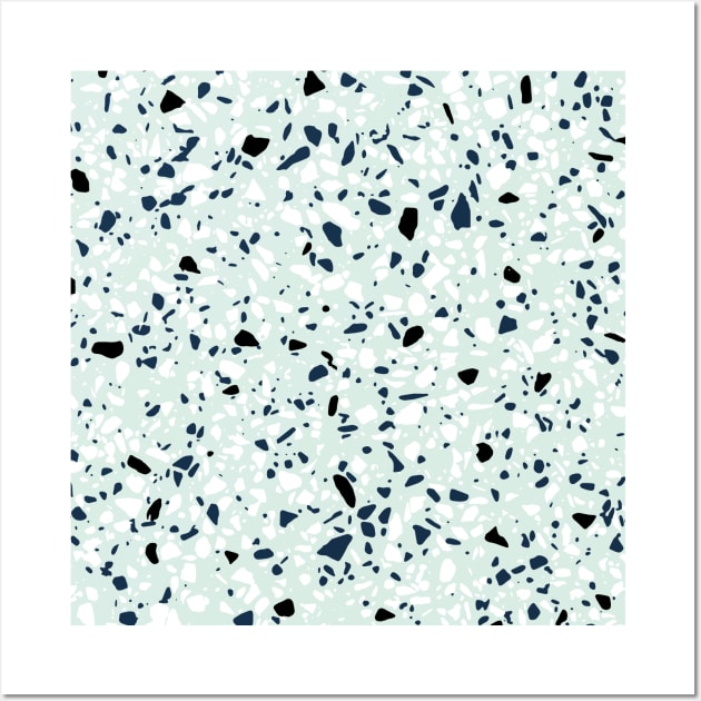 Speckle Party Navy Mint Wall Art by fivemmPaper